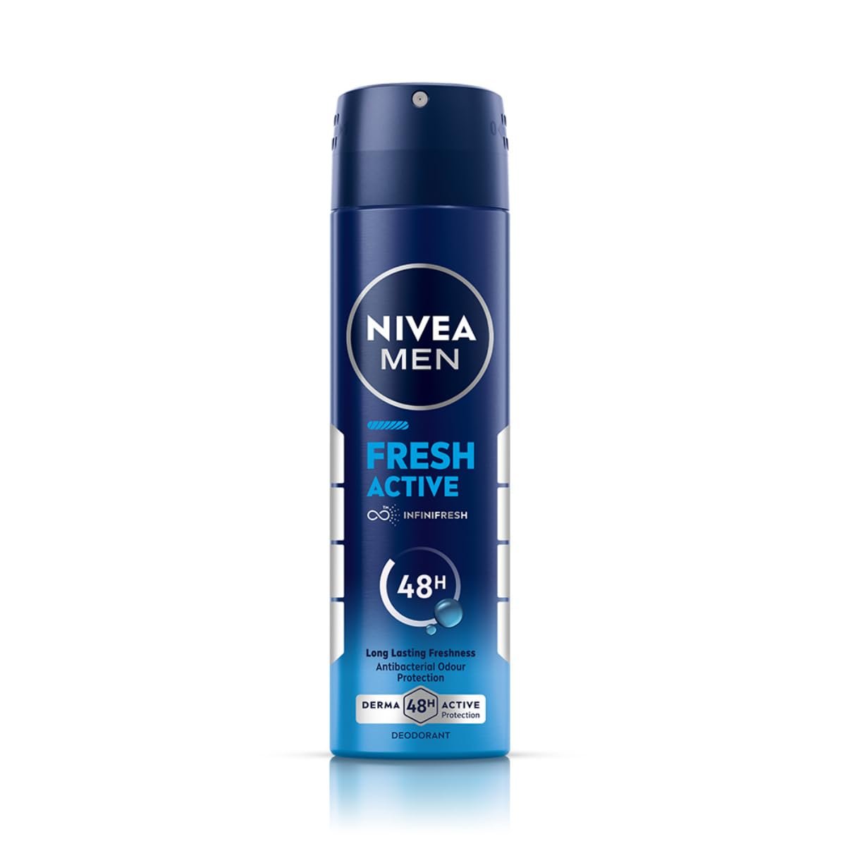 NIVEA MEN Fresh Active Original Deodorant for Men | 48 H Active Odour Protection | Long Lasting Smell Deo | Marine Fresh, Lemon and Sandalwood Fragrance | Dermatologically Approved | 150ml NIVEA MEN Fresh Active Original Deodorant for Men | 48 H Active Odour Protection | Long Lasting Smell Deo | Marine Fresh, Lemon and Sandalwood Fragrance | Dermatologically Approved | 150ml