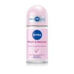 NIVEA Pearl and Beauty 50ml Deo Roll On | With Pearl Extracts & Avocado Oil| 72 H Smooth & Beautiful Underarms | 0% Alcohol | For Women