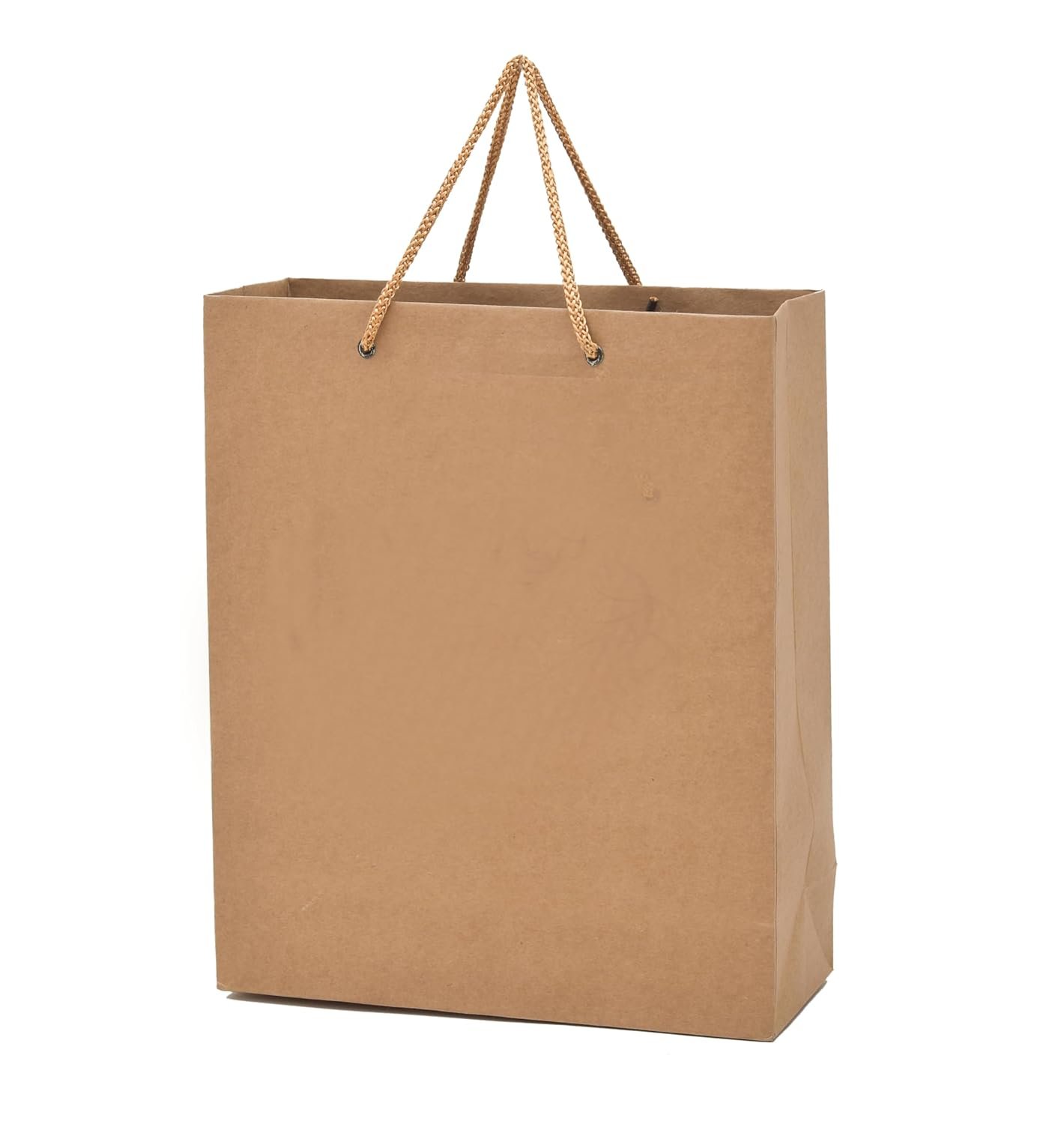 PPJ ® – PLAIN BROWN CRAFT (10 PCS) PAPER CARRY BAG, 10 Inch X 12 Inch X 4 Inch for DIWALI/WEDDING/FUNCTION/BIRTHDAY/RETURN GIFTS/CHRISTMAS/SHOPPING/GIFTING/GIFT BAGS/GIFT COVERS (Pack of 10)