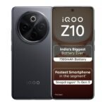 iQOO Z10 5G (Stellar Black, 8GB RAM, 128GB Storage) | India’s Biggest Ever 7300 mAh Battery | Snapdragon 7s Gen 3 Processor | Brightest Quad Curved AMOLED Display in The Segment