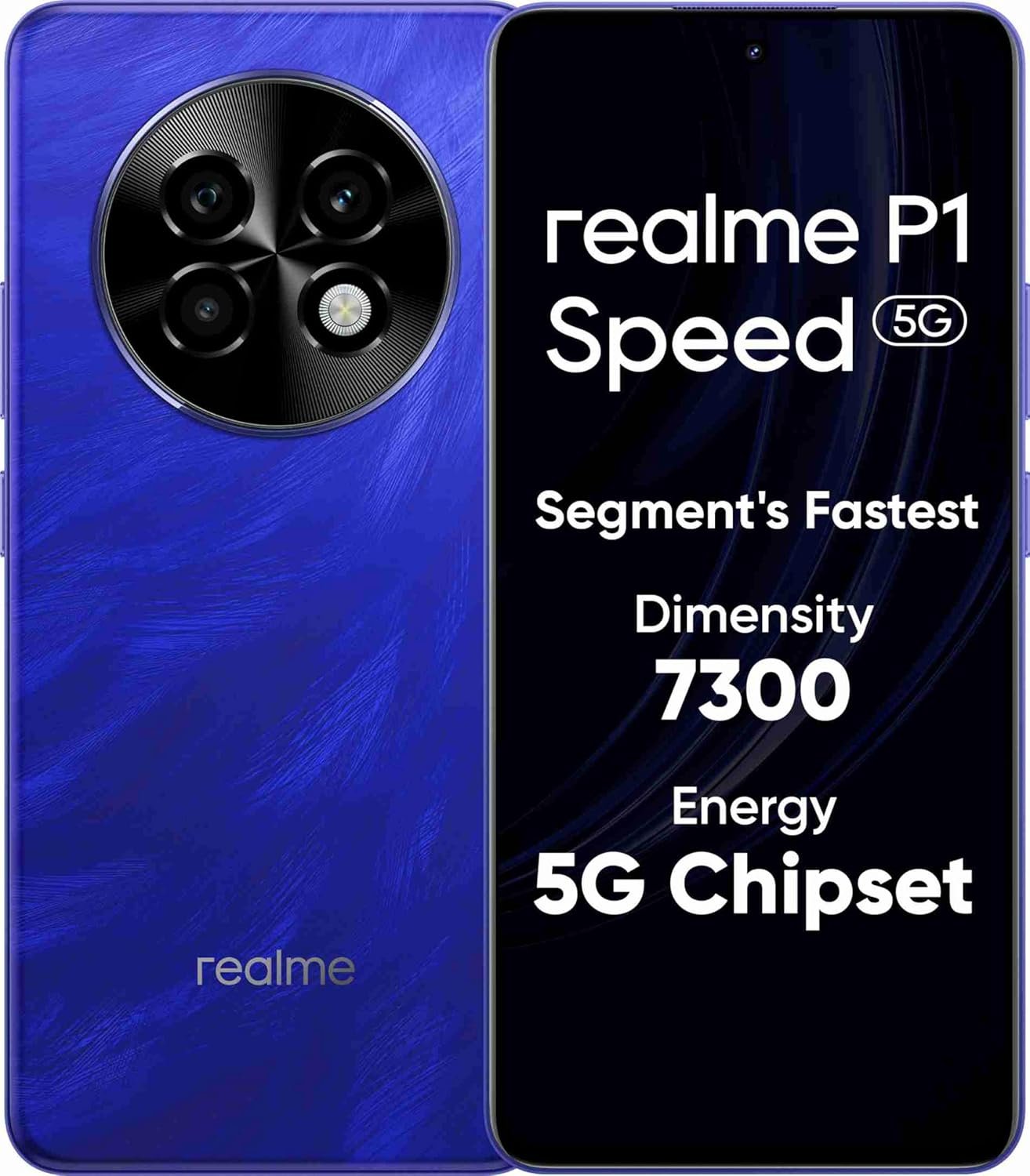realme P1 Speed 5G (Brushed Blue, 12GB RAM, 256GB Storage)| 24GB DRAM | Expandable Upto 2TB | 6.67″ Full HD+ Display | 50MP + 2MP Rear Camera | 16MP Front Camera | Dimensity 7300 Energy Processor