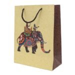 Skywalk Gift Bags-Small Paper Bags For Return Gifts-Party Favor Goodie Bags, Small Carry Bags Size 7.5X3.5X10 Inches For Gifting, Paper Gift Covers- Paper Bags (Pack Of 5, Elephant),Multi