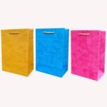 Flora Paperbags – Handmade Gift Paper Bags for Return Gifts | Embossed Multicolor Carry Bags (Set of 10, 7x10x4 in) | Goodie Bags| Wedding, Birthday, Diwali Party Favor Bags