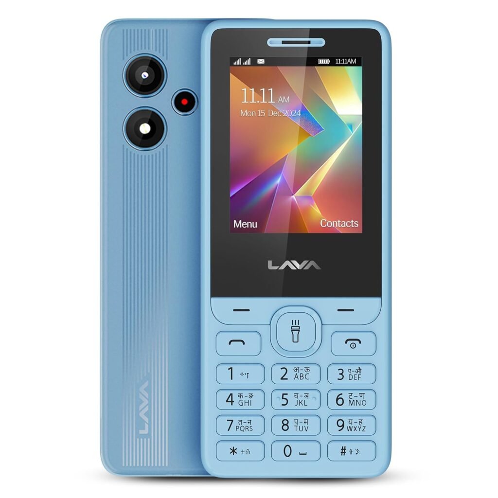 Lava A2 Smart (2025) Dual SIM Keypad Mobile with 2.4” Big Display | UPI Support, 1200mAh Battery | BT Feature | Camera | Auto Call Recording | and 9 Regional Languages – Blue