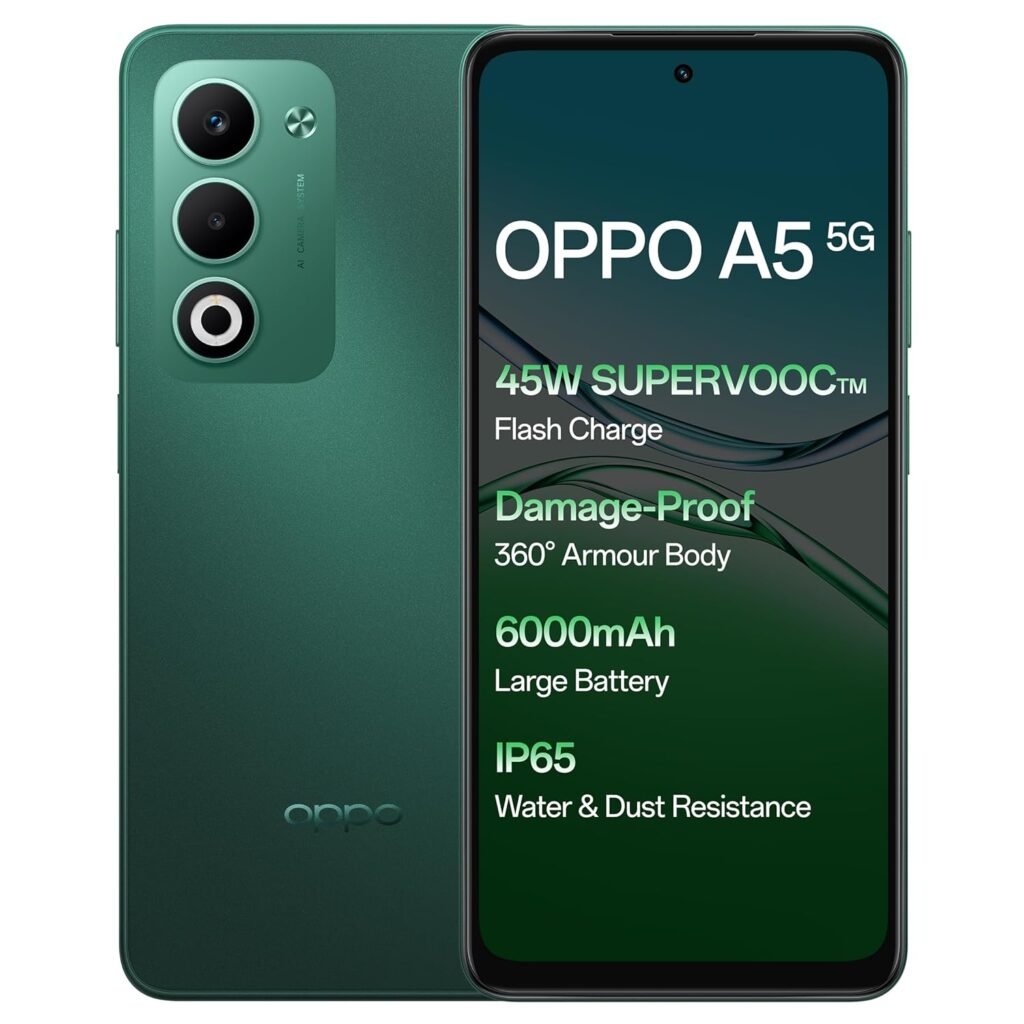 OPPO A5 5G (Aurora Green, 6GB RAM, 128GB Storage) with No Cost EMI/Additional Exchange Offers OPPO A5 5G (Aurora Green, 6GB RAM, 128GB Storage) with No Cost EMI/Additional Exchange Offers