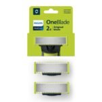 PHILIPS Men Oneblade Replaceable Blade Pack of 2 Replaceable Blades, Qp220/51 (Lime)