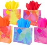 RanGit Bhumi Premium Gift Bags 10pcs 12x10x5 inch Medium Paper Bag for Return Gifts, Durable Paper Carry bags with Tissue & Message card, Party favor Gifting Covers (Medium-Multicolor, Pack of 10)