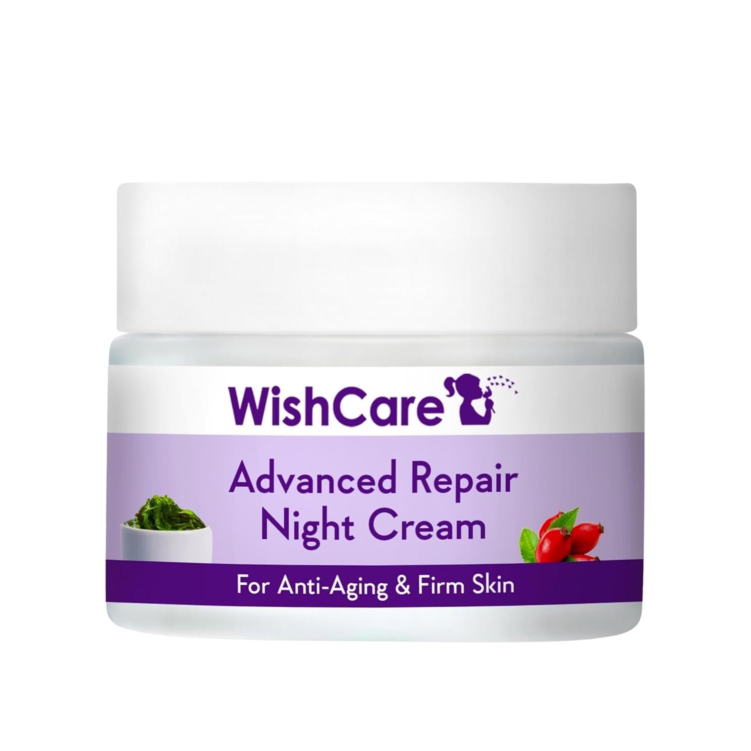 WishCare Collagen Boosting – Advance Repair Night Cream – With Retinol, Niacinamide, GrapeSeed, Sea Algae, Jojoba & Rosehip – For Anti-Aging, Skin Firming & Plumping Skin – 50 gm (WARNC50)