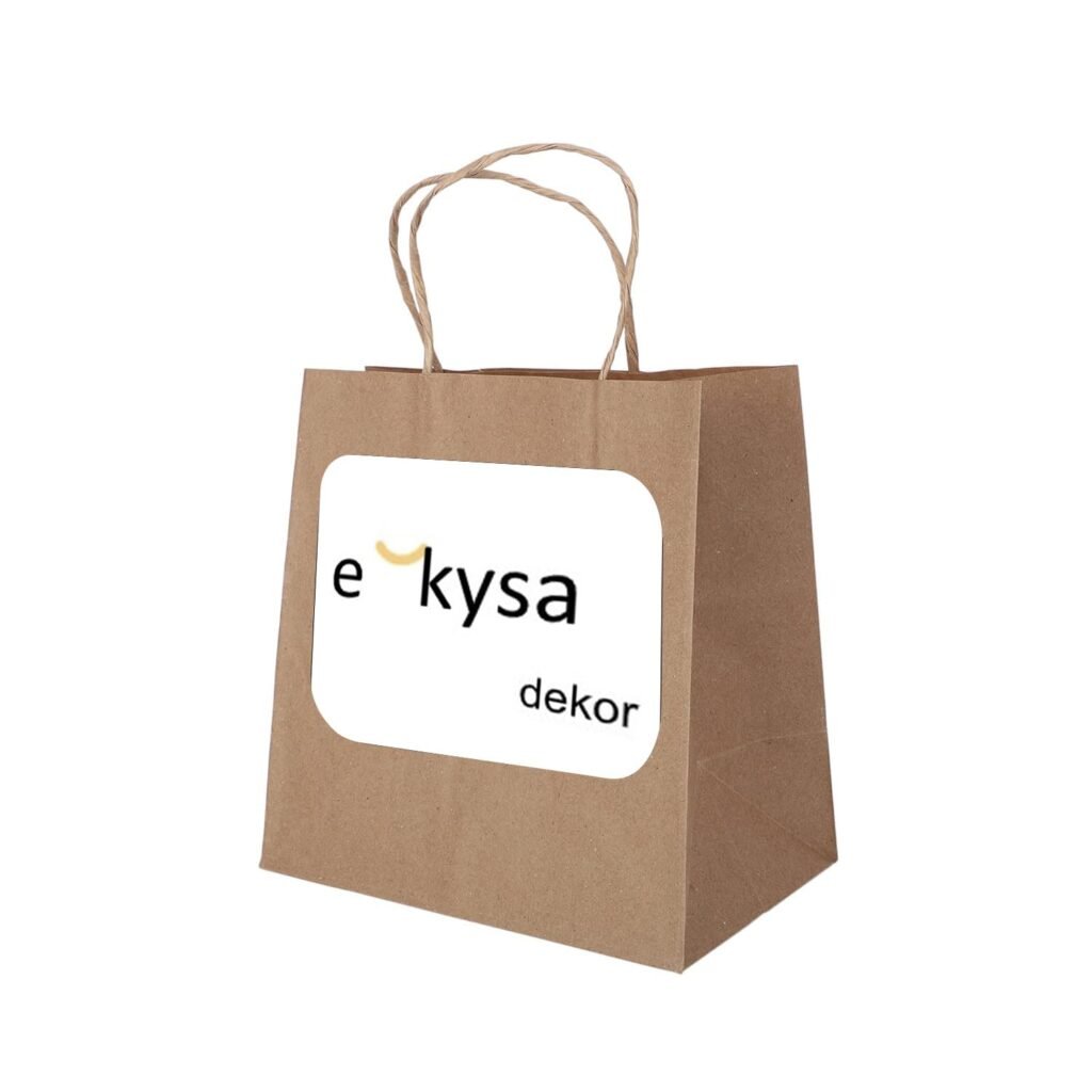 e kysa basics Brown Kraft Paper Carry/Gift/Cloth/Grocery Recycled Eco Friendly Bags with handles – 5 * 3 * 10 inches, Pack of 15 pcs