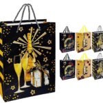 FunBlast Paper Carry Bags for Gifting – Pack of 6 Pcs Party Favor Goodie Candy Gift Kraft Paper Bags with Handles for Birthday, Wedding, Party and Other Festivals (31x10x26CM)