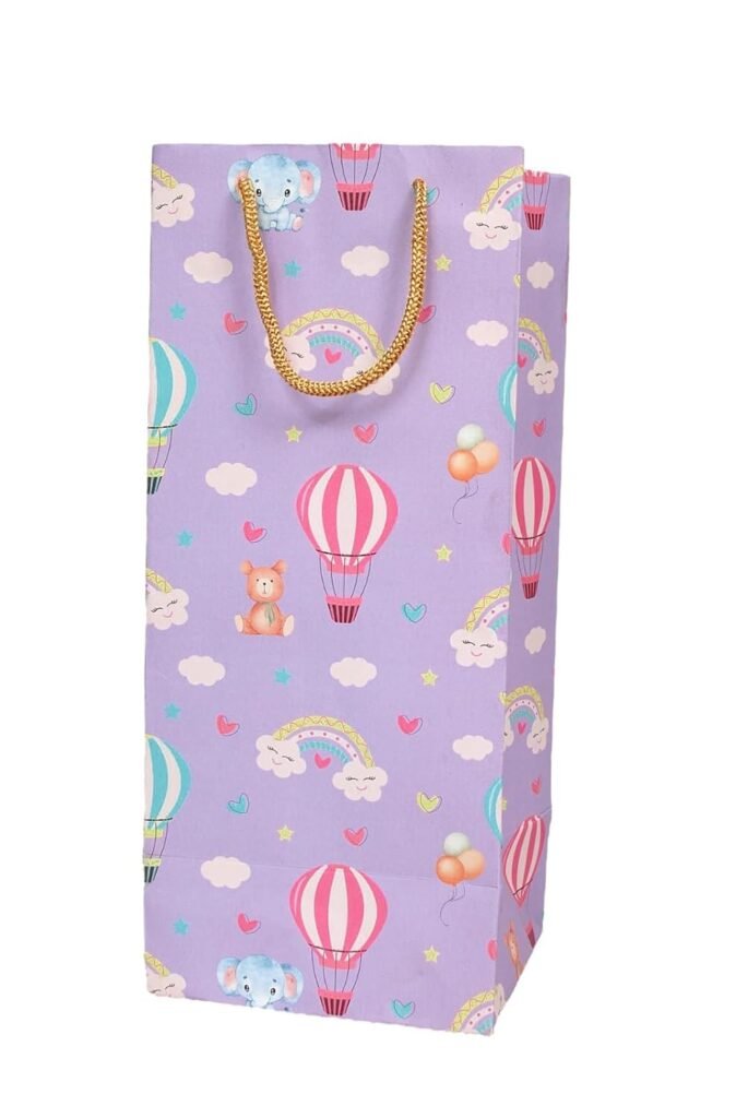 Gift Bags – Medium Paper Bags for Return Gifts – Party Favor Goodie Bags, Big Carry Bags Size 13×5.5×4.5 Inches for Gifting, Paper Gift Covers- Paper Bags (Pack of 5)