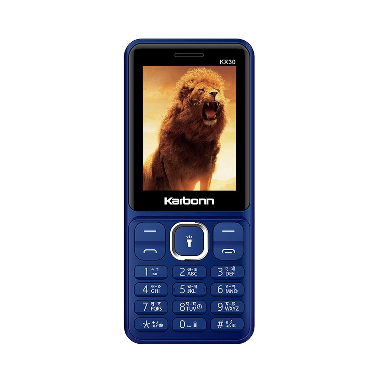 Karbonn KX30|2.4 Bright Screen|4MB RAM, 4MB Internal Memory Expandable up to 32GB|1200mAH Lithium-ion Battery |Auto Call Recorder Mobile Tracker|Sapphire Blue