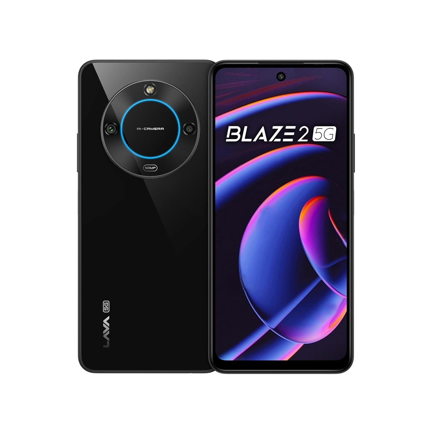 Lava Blaze 2 5G (Glass Black, 6GB RAM, 128GB Storage)| Stunning Ring Light| 50 MP AI Camera |5000 mAh Battery| Upto 12 GB Expandable RAM Lava Blaze 2 5G (Glass Black, 6GB RAM, 128GB Storage)| Stunning Ring Light| 50 MP AI Camera |5000 mAh Battery| Upto 12 GB Expandable RAM