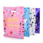 MAKABEE Medium(6.7 * 9.8inch) Happy Birthday Party Favor Bags 40 PCS Sustainable Goodies Loot Bags Bulk for Kids Baby Girls & Boys Birthday Return Gift 40 Packs