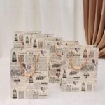 SATYAM KRAFT 6 Pcs Paper Bag Goodie Bags With Handle Gift Paper bag, Carry Bags, gift bag, gift for Birthday, christmas, Marriage, Festivals, Season’s Greetings and Events (printed 4 = 37 cm x 28 cm)