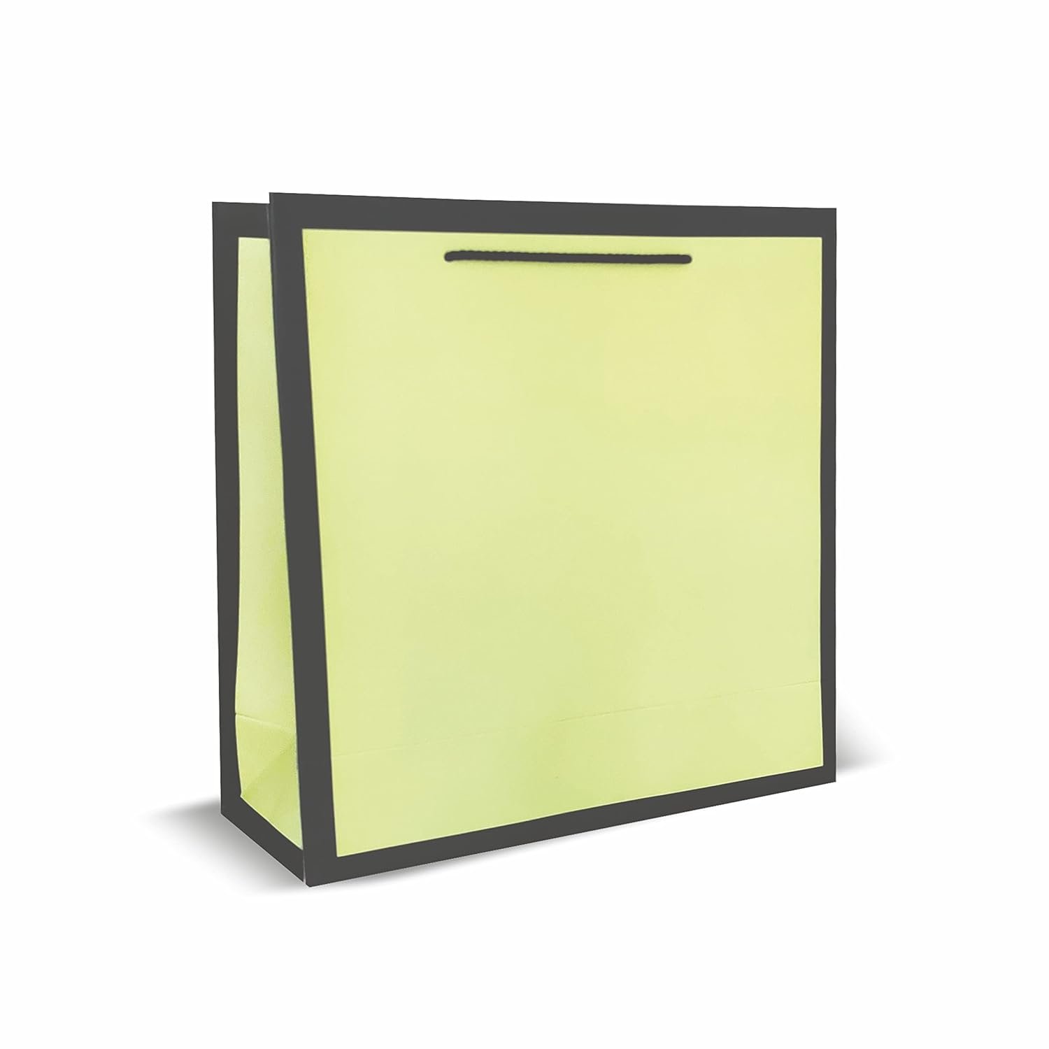 VESTTA -ELEGANCE REDEFINED Paper Gift Bag, 12 Inch (L) X 4.5 Inch (B) X 12 Inch (H), Plain Pastel With Black Border For Weddings, Birthdays, Diwali, Christmas With Gift Tags (Large, Green)
