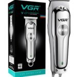 VGR V-071 Cordless Professional Hair Trimmer for Men & Salon | 120 Minutes Runtime with Turbo Mode, Type-C USB Support, 1 Year Brand Warranty (Silver)