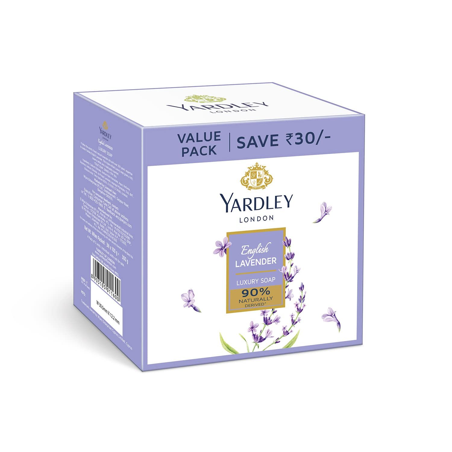 Yardley London English Lavender Luxury Soap, 100 G, Pack of 3