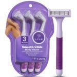 Azah Disposable Body Razor for Women [Pack of 3] | Hair Removal Machine for Arms, Underarms, Legs & Bikini Area | Quick & Painless Razor with Rubber Grip & 3 Precision Blades