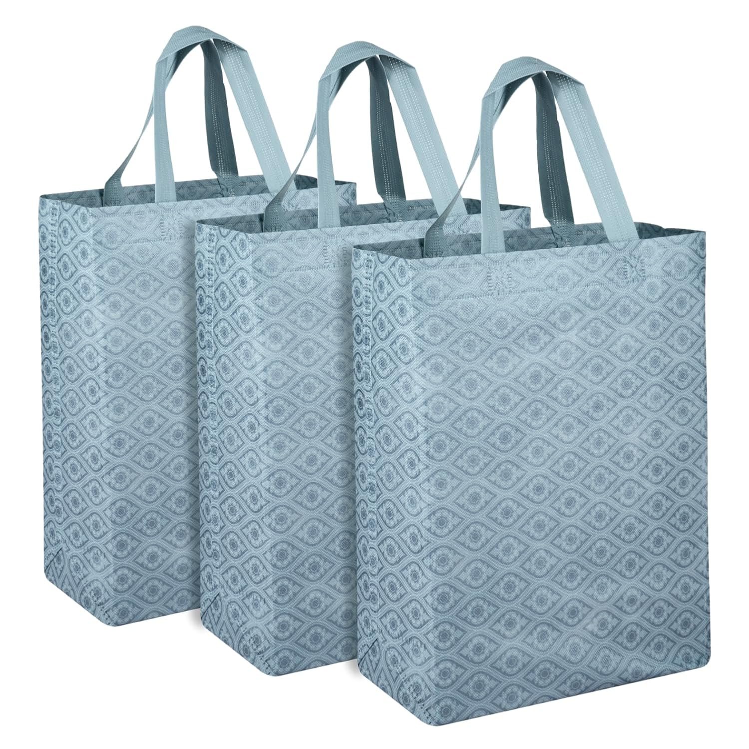 Kuber Industries Grocery Handbag | Reusable Shopping Bags | Pack of 3 | Gray