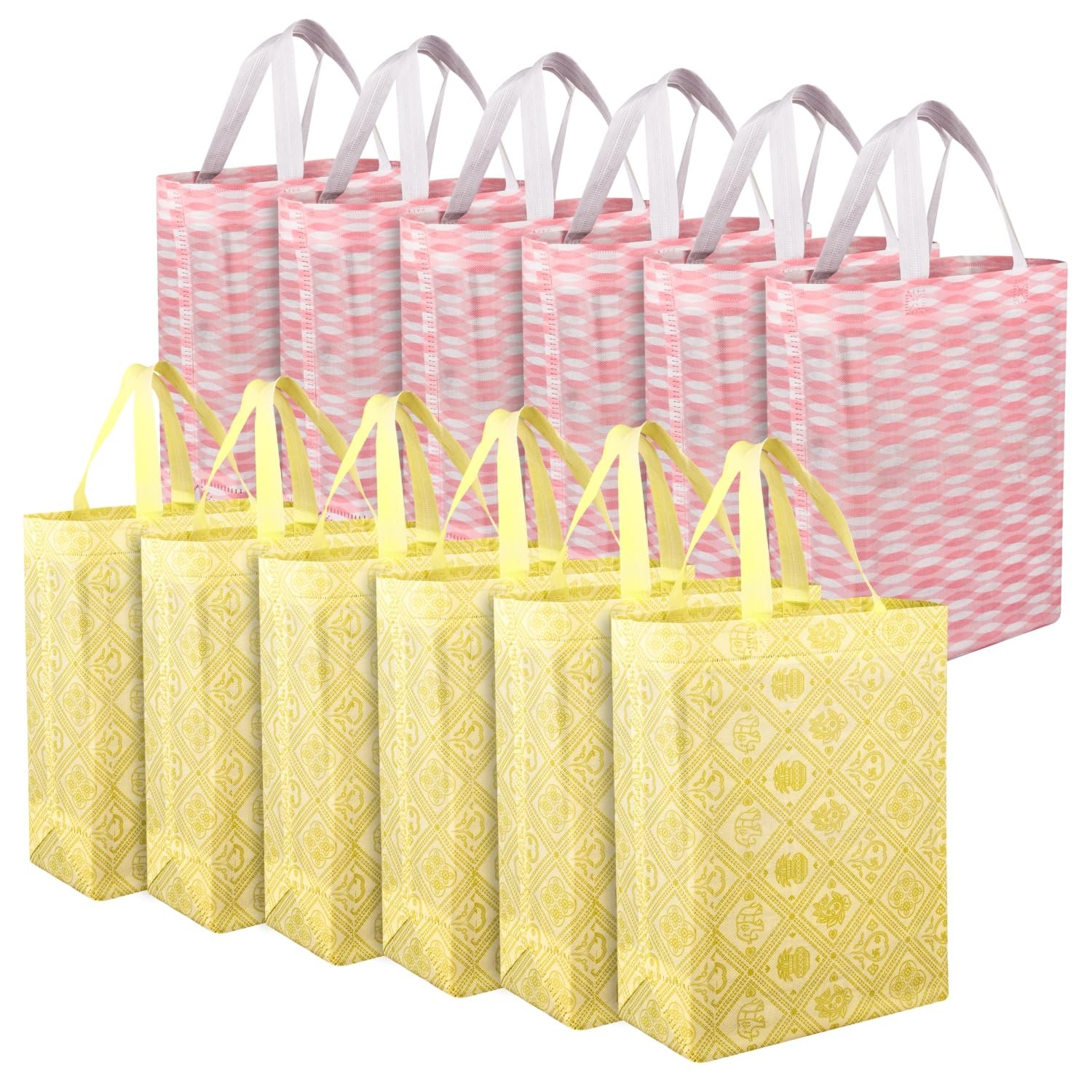 Kuber Industries Unisex-Adults Shopping Handbag | |Reusable Grocery Shopping Bag | Vegetable Carry Bag | Pack of 12 | Multicolor