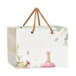 PPJ ® – HAPPY BIRTHDAY GIRAFFE CARTOON THEME PARTY (10 Pcs.) (HAMPER / SWEET BOX 500G / CAKE/ GHEVAR) PAPER CARRY BAG, 8 Inch X 8 Inch X 6 Inch for DIWALI/WEDDING/FUNCTION/BIRTHDAY/RETURN GIFTS/CHRISTMAS/GIFT BAGS/GIFT COVERS (Pack of 10)