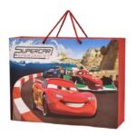 PPJ ® -HAPPY BIRTHDAY SUPER CAR (CARTOON THEME) PARTY (10 Pcs.) PAPER CARRY BAG, 16 Inch X 12 Inch X 4 Inch RETURN GIFT/HAPPY BIRTHDAY/RETURN GIFTS/GIFTS/GIFT BAGS/GIFT COVERS (Pack of 10)