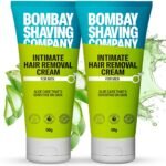 Bombay Shaving Company Intimate Hair Removal Cream | Pubic Hair Removal | Painless Hair Removal | For Sensitive Body Areas | Hair Removal Essentials | Body Hair Removal For Men | Pack of 2