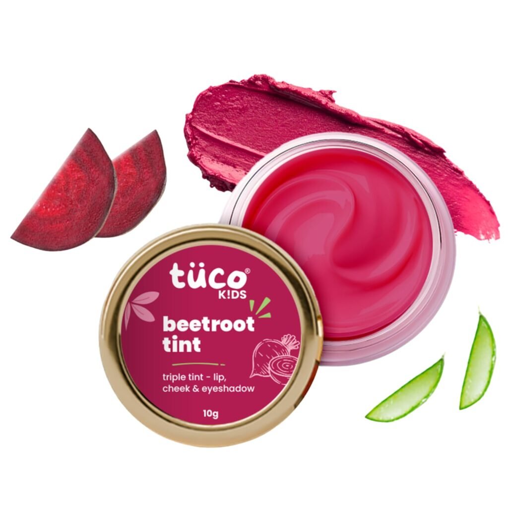 Tuco® Kids Lip & Cheek Tint for Makeup | Made With Beetroot, Beeswax, Shea Butter, Alkanet Roots | Ages 2-5, 5-10, 10-15 Years | Paraben, Sulphate, Alcohol & Mineral Oil Free | Safe for Girls | 10 gm Tuco® Kids Lip & Cheek Tint for Makeup | Made With Beetroot, Beeswax, Shea Butter, Alkanet Roots | Ages 2-5, 5-10, 10-15 Years | Paraben, Sulphate, Alcohol & Mineral Oil Free | Safe for Girls | 10 gm