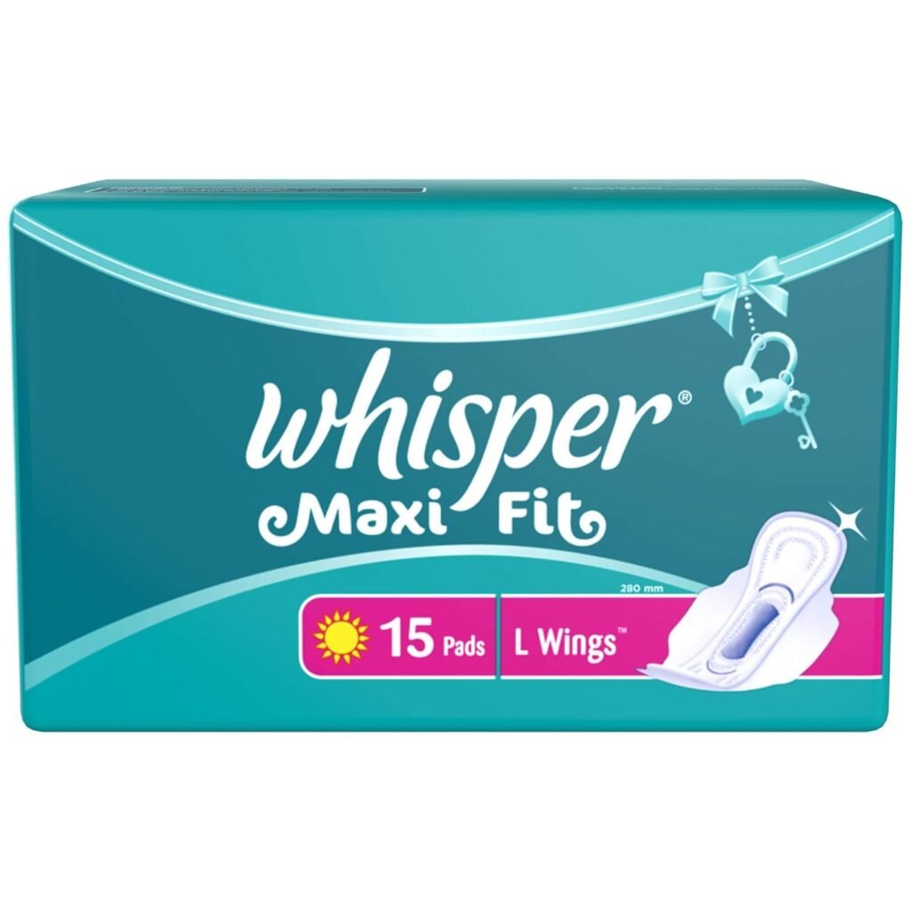 Whisper Maxi Nights Sanitary Pads for Women, Large, 15 Napkins (Pack of 1) Whisper Maxi Nights Sanitary Pads for Women, Large, 15 Napkins (Pack of 1)