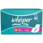 Whisper Maxi Nights Sanitary Pads for Women, Large, 15 Napkins (Pack of 1) Whisper Maxi Nights Sanitary Pads for Women, Large, 15 Napkins (Pack of 1)