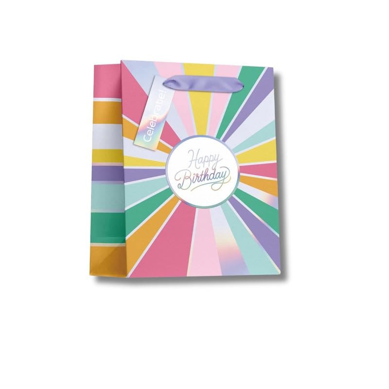 PaperPep Special Series Happy Birthday Colorful Gift Paper Bag | Small (9″X7″X4″) – 220 GSM | Attached gift tags, Ideal for Return Gifts, Weddings, Birthday & Celebrations | Pack of 6