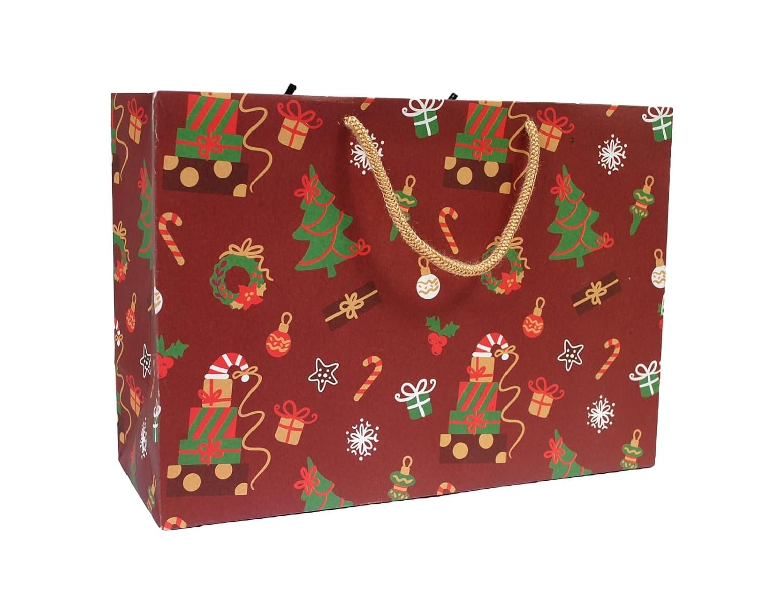 Gift Bags – Small Paper Bags for Return Gifts – Party Favor Goodie Bags, Small Carry Bags Size 10x4x7 Inchesfor Gifting, Paper Gift Covers- Paper Bags (Pack of 5,Christmas Tree)