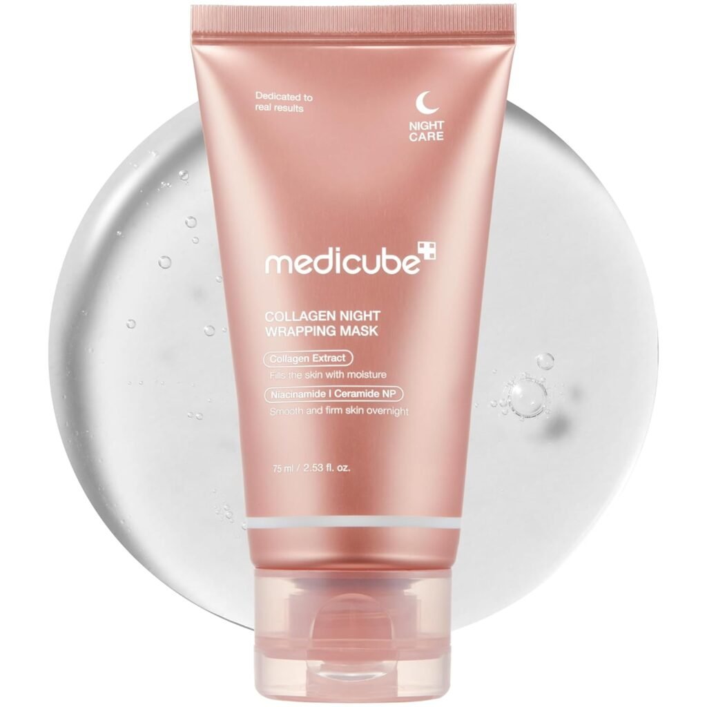 Medicube Collagen Overnight Wrapping Peel Off Facial Mask Pack – Elasticity & Hydration Care, Reduces Sagging & Dullness – Hydrolyzed Collagen For Glowing Skin – Korean Skin Care, 2.53 fl.oz Medicube Collagen Overnight Wrapping Peel Off Facial Mask Pack – Elasticity & Hydration Care, Reduces Sagging & Dullness – Hydrolyzed Collagen For Glowing Skin – Korean Skin Care, 2.53 fl.oz