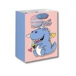 PaperPep Special Series Sweet Dino Gift Paper Bag | Medium (12.59″X10″X4.9″) – 220 GSM | Attached gift tags, Ideal for Return Gifts, Weddings, Birthday & Celebrations | Pack of 2