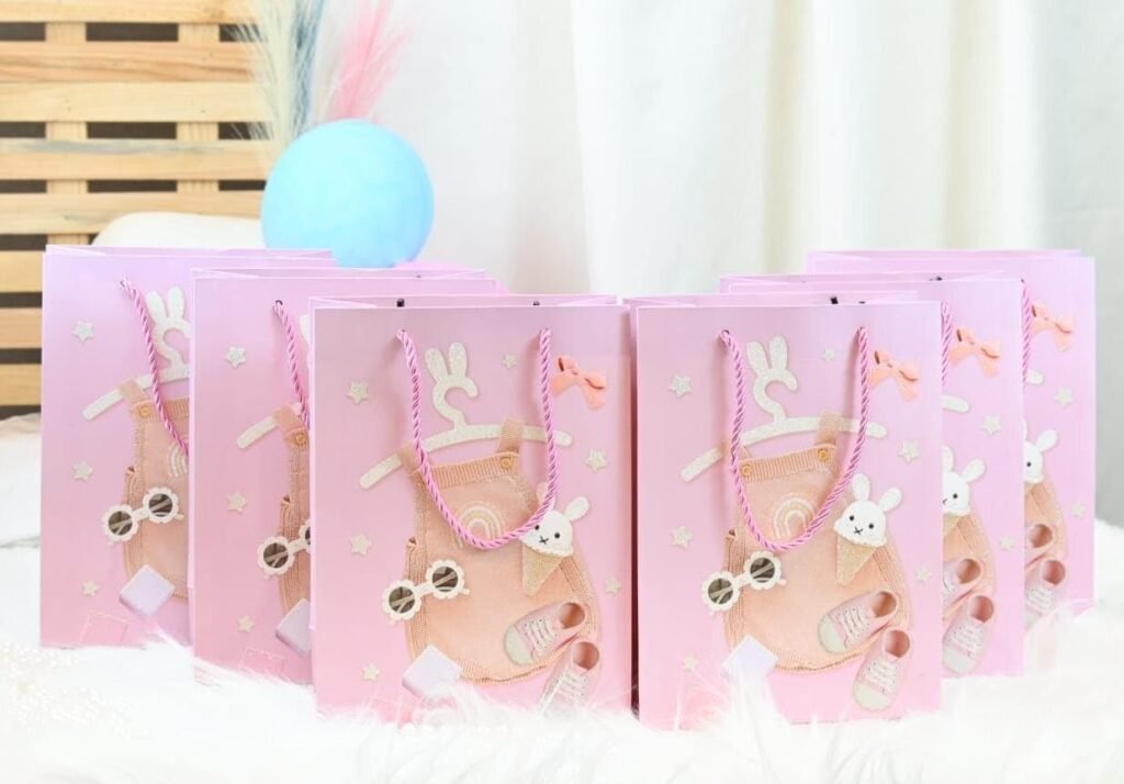 SATYAM KRAFT 6 Pcs Style Gift Bags with Handle Gift Paper bag,Carry Bags,shopping gift bag, gift For Birthday Gifting, marriage Return Gifts, Valentine Gift, Wedding, engagement, Party, Presents, Season’s Greetings (Big)(Pack of 6) (Design 2)