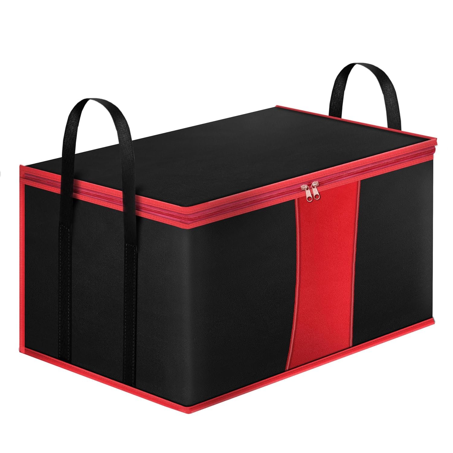 Storite Multi-Purpose Moisture Proof Heavy Duty 1680 Denier Nylon 110 L Super-Size Large Toys/Stationery Paper/Blankets/Clothes Storage Bag -Black/Red (63.5 x 45.7 x 38cm)