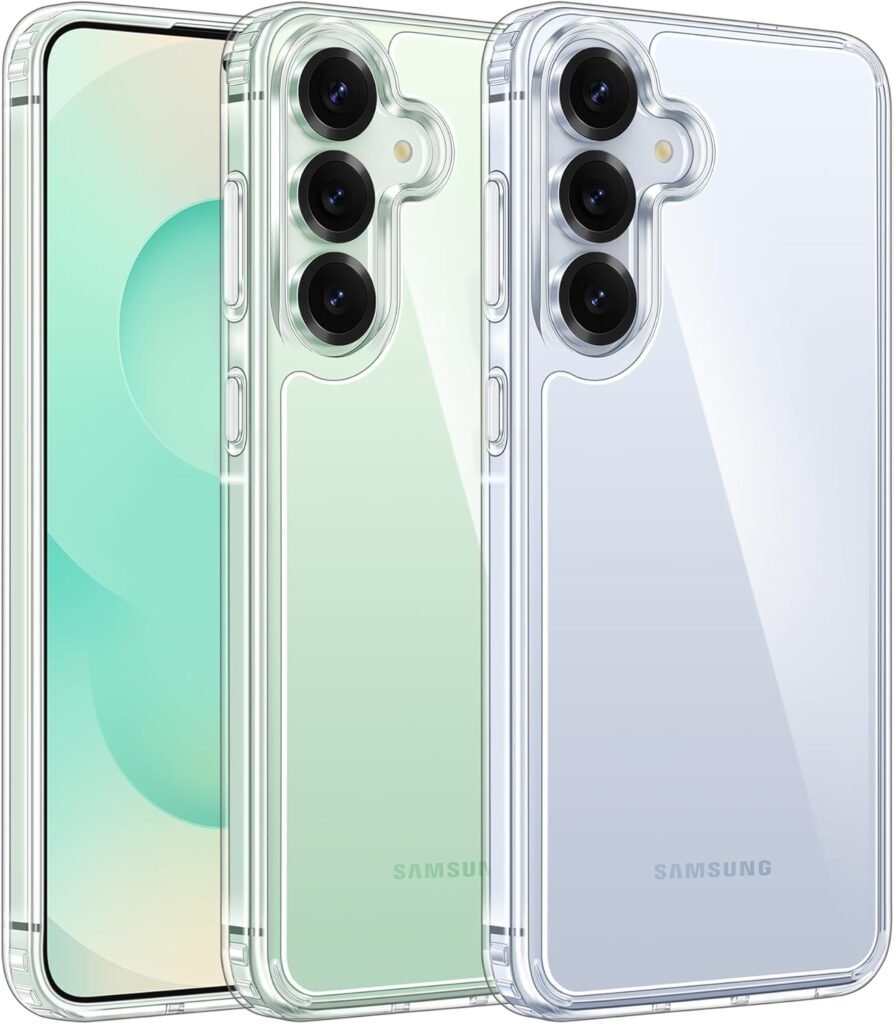 ClearShield Transparent Back Cover for Samsung Galaxy S25 5G, Hybrid PC & TPU Shockproof Design, 360 Degree Protection Crystal Clear Case, Anti-Scratch Armor Mobile Phone Cover ClearShield Transparent Back Cover for Samsung Galaxy S25 5G, Hybrid PC & TPU Shockproof Design, 360 Degree Protection Crystal Clear Case, Anti-Scratch Armor Mobile Phone Cover