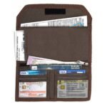 DAHSHA Two Wheeler/Car Document Holder Vehicle Registration & Insurance Organizer with Sleek Design and Secure Storage Fits Driving Licence, RC Book, PUC, Insurance (Brown-25.5 x 12 cm)