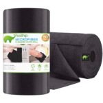 HASTHIP® 50 Pack Microfiber Cleaning Cloth Roll 9.8 Inches Precut Reuseable Polyester Kitchen Clean Wipes Non-Scratch Clean Towel For Bowl Pots Countertop In-Car, Black