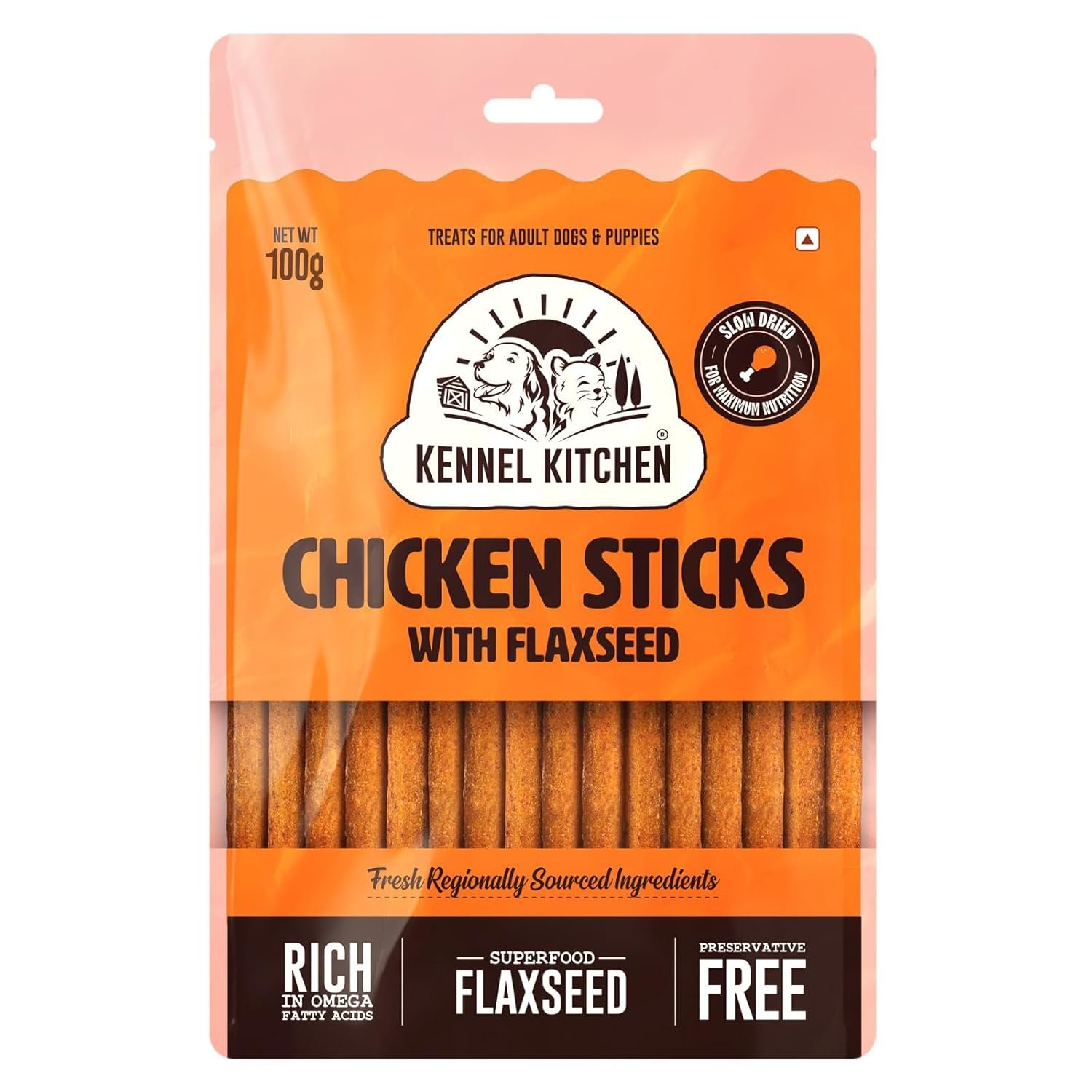 Kennel Kitchen All Life Stages Soft Baked Chicken Stick Treats for Dogs, 100g (Pack of 1)