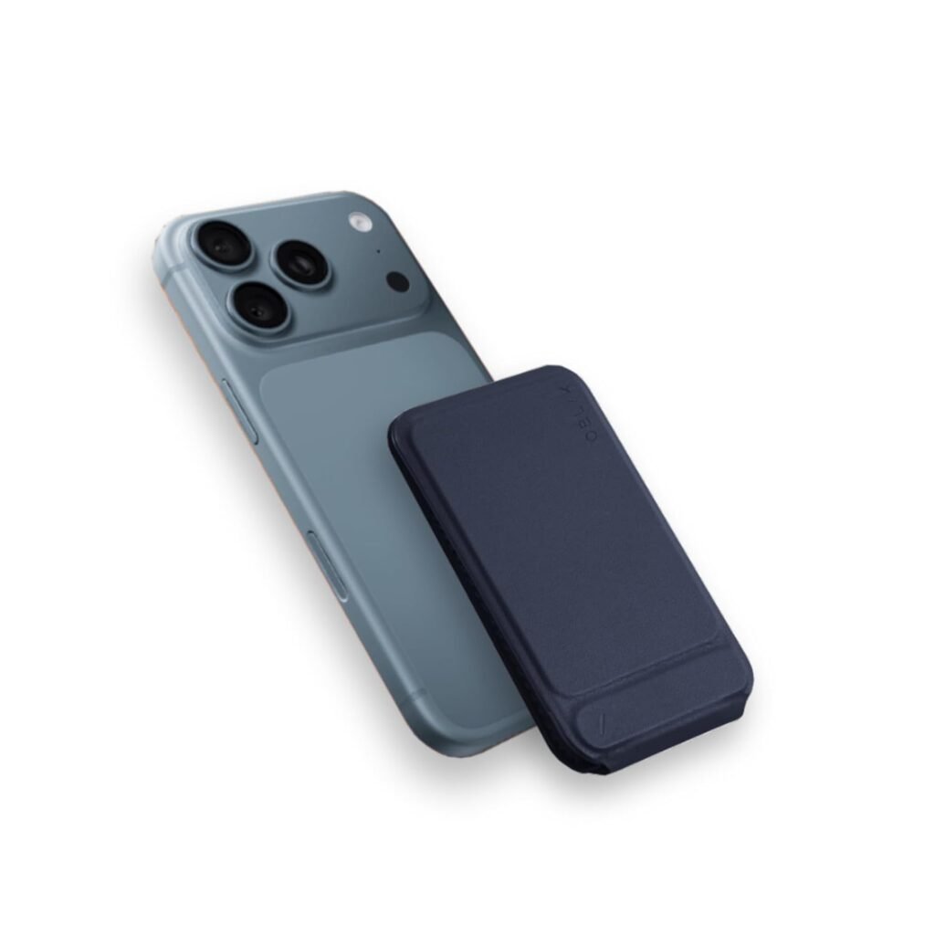 OBLIK Tripod Stand & Mag-Safe Wallet | 4 in 1 Multi-Functional : Tripod/Selfie Stick/Phone Stand/Wallet | Strong Magnets | Compatible with iPhone Air/17/16/15/14/13/12 Series – Navy Blue OBLIK Tripod Stand & Mag-Safe Wallet | 4 in 1 Multi-Functional : Tripod/Selfie Stick/Phone Stand/Wallet | Strong Magnets | Compatible with iPhone Air/17/16/15/14/13/12 Series – Navy Blue