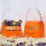 SATYAM KRAFT 10 Pcs Decorative Folding Storage Paper Box for Return Gift, Birthday, Anniversary Gift Box – Valentine, Wedding, Gift Packaging (8 cm Height, Orange)