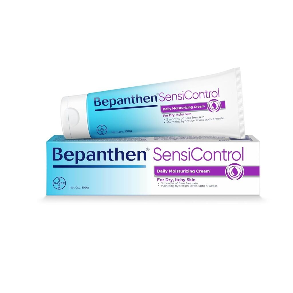 Bepanthen SensiControl Daily Moisturizing Cream (100g), World’s No.1 Skincare Brand For Very Dry & Sensitive Skin, Long Lasting, Restores Skin Barrier. Dermatologically Approved With Pro Vitamin B5, Prebiotic.