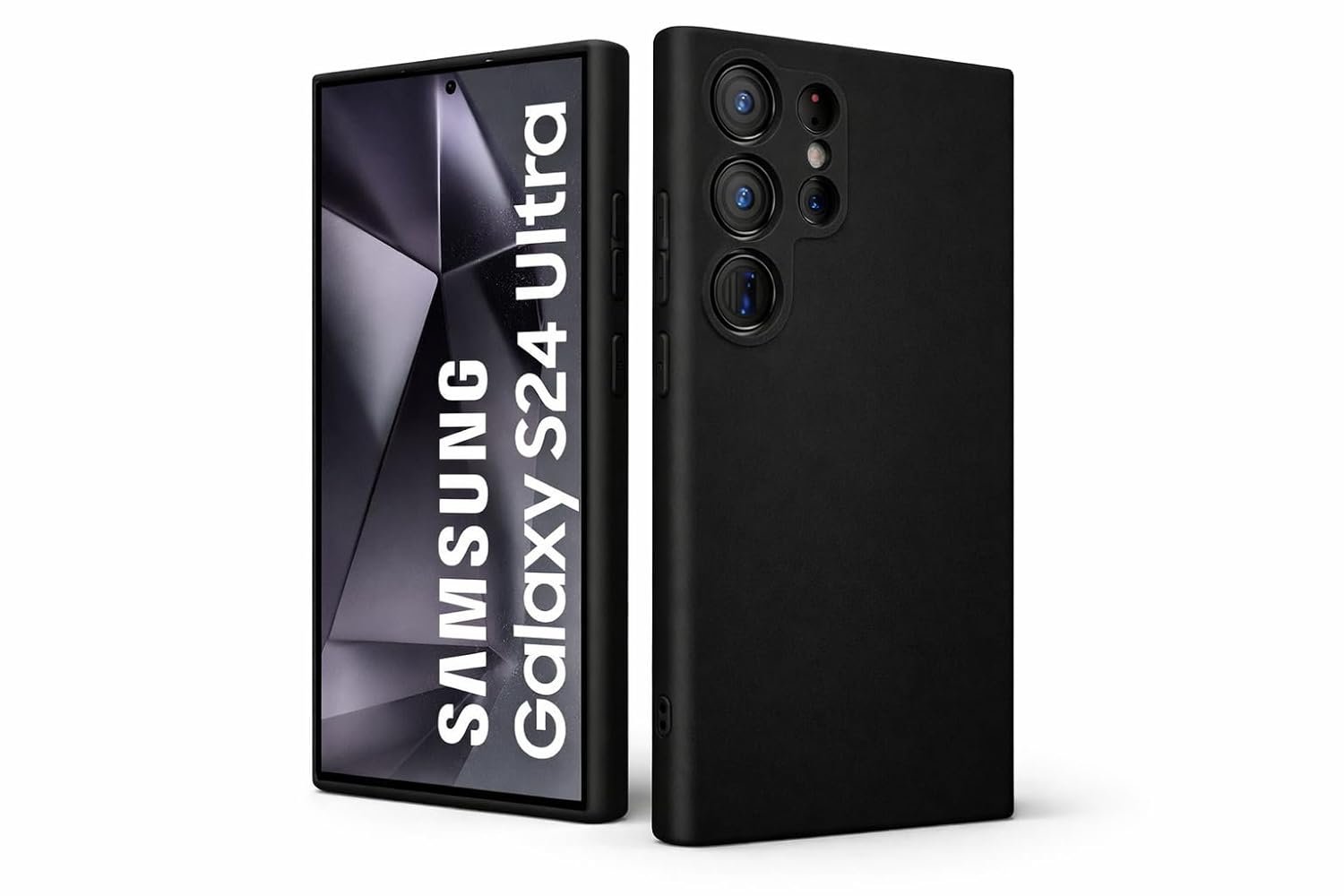 DIZORO Microfiber Candy Case Compatible for Samsung S24 Ultra Smooth Touch Cushion Liquid Soft Silicone Gel Rubber Phone Cases Non-Slip Full Body Protective Shockproof Back Cover, .New Black.