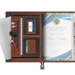 FEDUS Multipurpose Leatherette Professional File Folders for Certificates,Documents Holder,Document Bag,Portfolio,Executive File Legal Size Documents Holder with 20 Leafs for Men and Women,Pack of 1