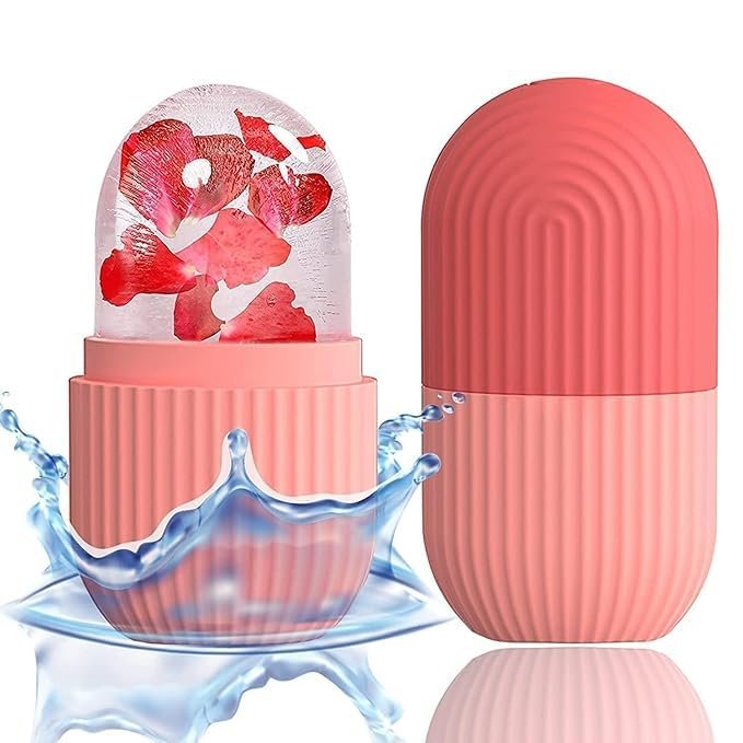 Face Ice Roller for Men & Women – Reusable & Unbreakable Face Massager for Glowing Skin, Puffy Eyes & Relaxation – Ice Cube Roller for Skin Care (Multicolor)