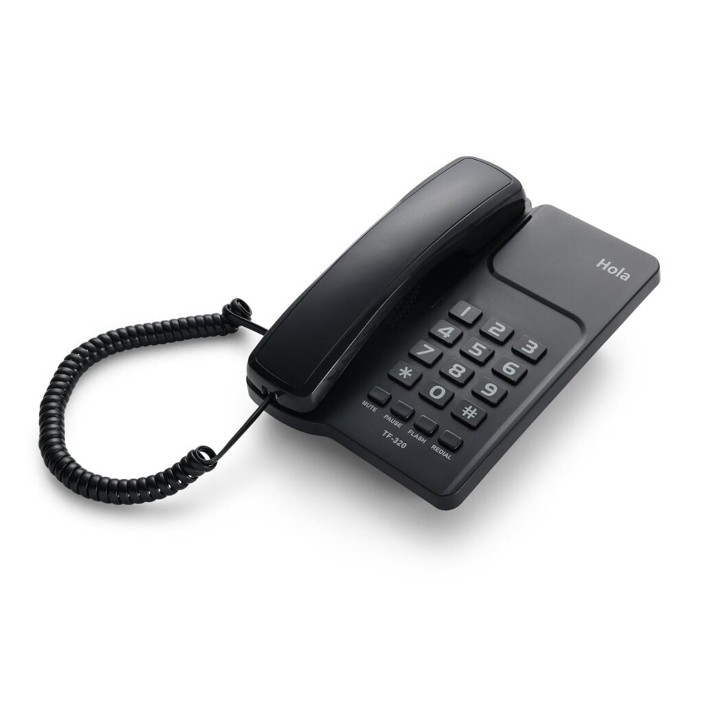 Hola TF 320 Basic Corded landline Phone with Tone/Pulse, Wall/Desk mountable, Pulse/Tone dial
