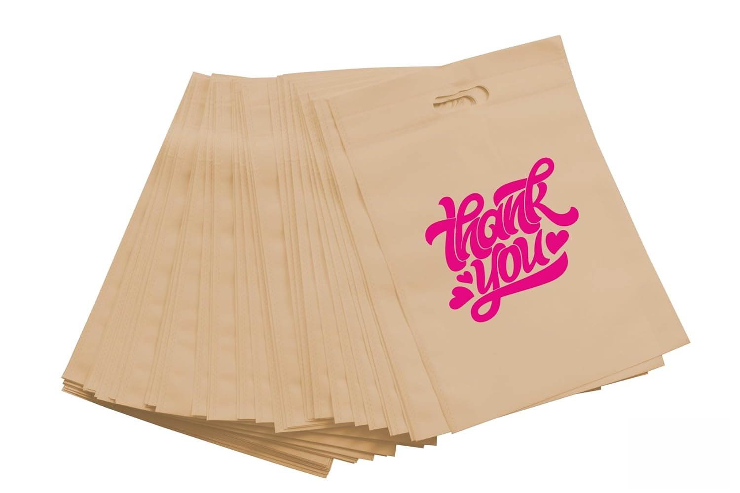 Krupa Enterprise Present 12×16 Inch Thank You Bags for Gift Shops, Vendors & Resellers | Multi-Purpose Shopping & Packaging Bags | Strong, Durable & Reusable | Pack of 50