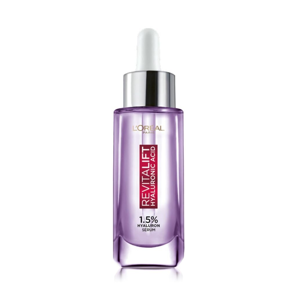 L’Oreal Paris Revitalift Serum, Hydrating and Plumping, Fast Efficacy Formula, Replumps Skin in 1H, Reduces Fine Lines, With 1.5% Micro-Epidermic Hyaluronic Acid, Validated by Dermatologists, 15ml